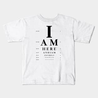 Eye Chart Pattern I am Worthy Kids T-Shirt